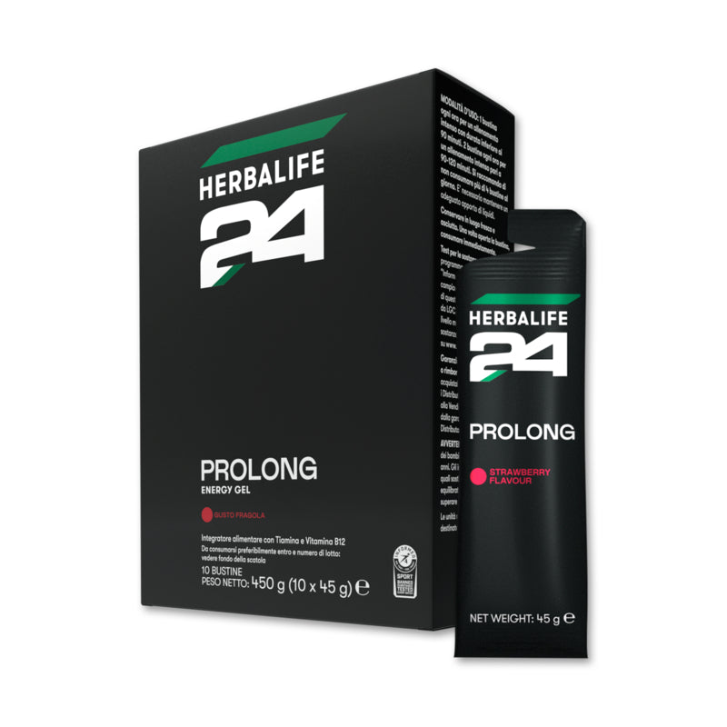 HERBALIFE - H 24 Prolong Energy Gel alla fragola, 10 bustine da 45g