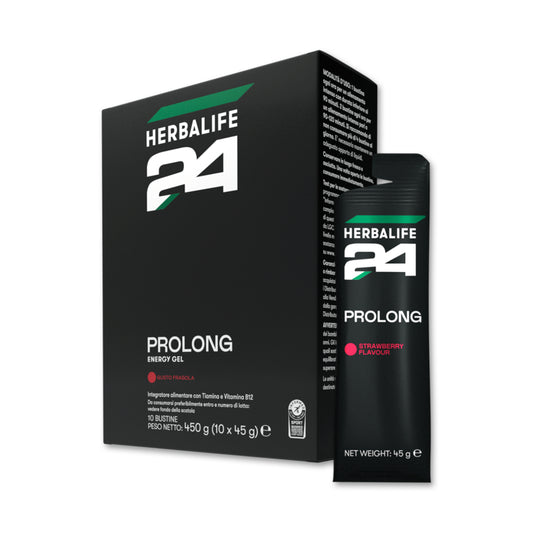 HERBALIFE - H 24 Prolong Energy Gel alla fragola, 10 bustine da 45g